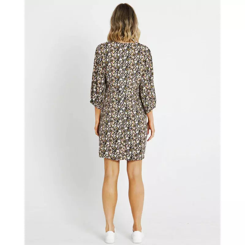 Celina Dress - Black Ditsy - Willow and Vine