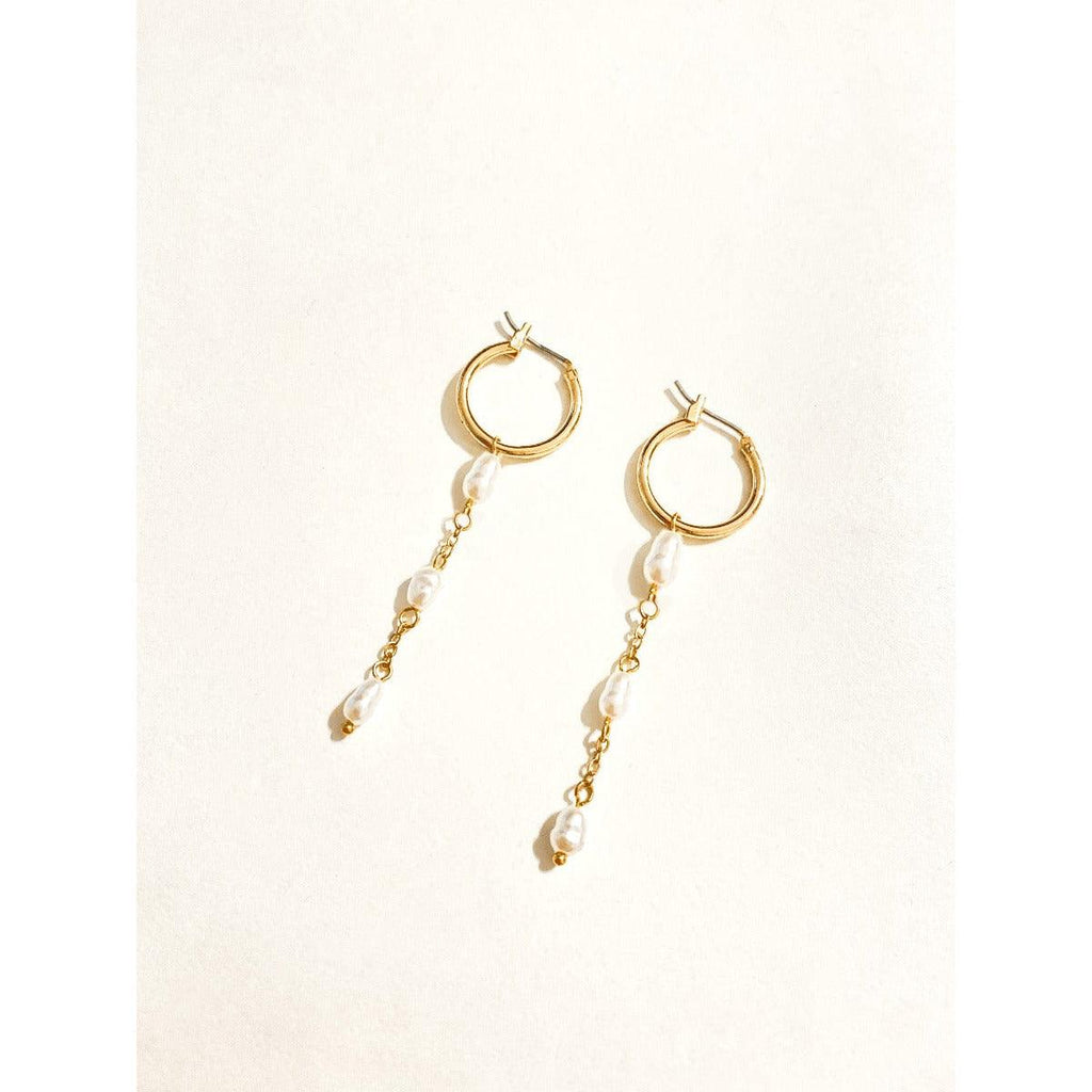 Maia Pearl Drop Earring Gold - Willow and Vine