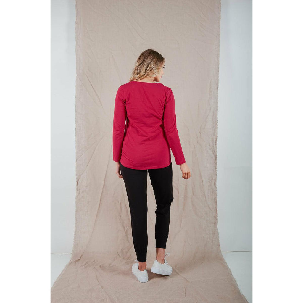 The Long Sleeve Curve Hem Top - Willow and Vine